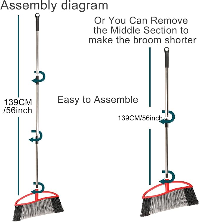 3-Pack Indoor Outdoor Broom Set - Image 3