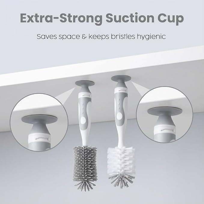 5-in-1 Baby Bottle Cleaner Set, Including Nylon & Silicone Bottle Brush - Image 7