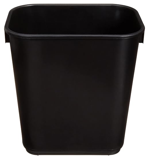 Amazon Basics Small Trash Can, Rectangular Commercial Office Wastebasket by AmazonBasics