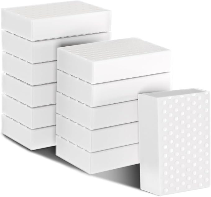 SmilePowo 12 Pack 2X Density, Extra Large Magic Cleaning Sponges Eraser by SmilePowo