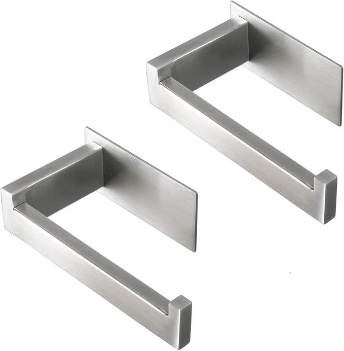 Toilet Paper Holder, Self Adhesive Tissue Holder Stainless Steel Rustproof by Vanloory