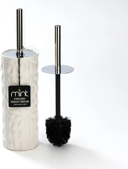 J&V TEXTILES Ceramic Toilet Brush, Toilet Bowl Brush by JVTextiles