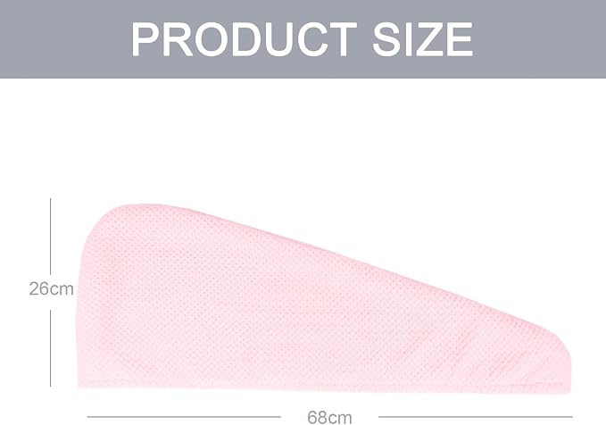 Microfiber Hair Towel, 2 Packs Hair Turbans - Image 4