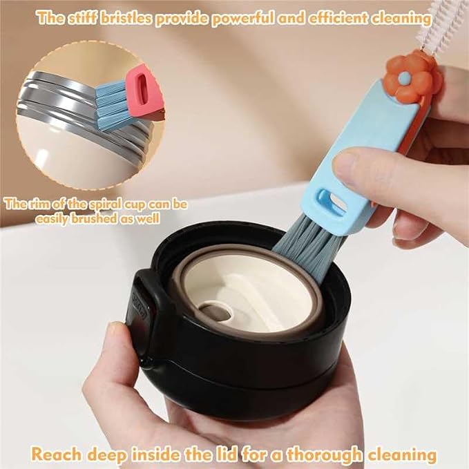 3 in 1 Cup Lid Cleaning Brush, Portable Cup Cleaner Brush, 2024 New Water - Image 3