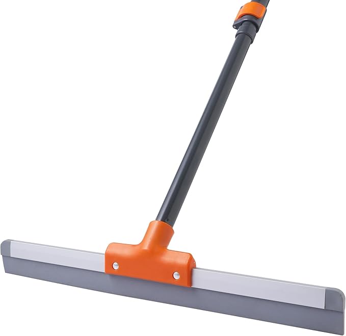 Rubber Floor Squeegee for Concrete Floor, Tile Floor, Metal Aluminium Heavy by CLEANHOME