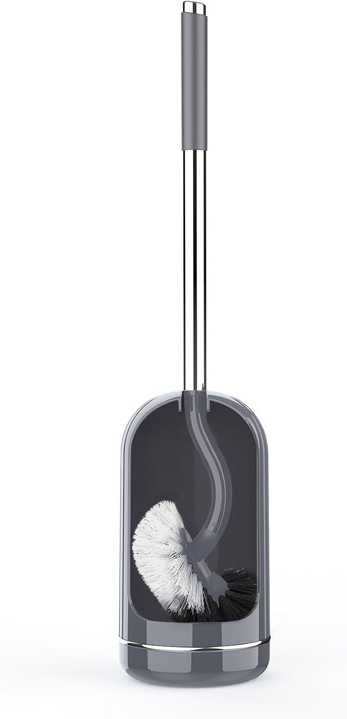SetSail Toilet Brush and Holder Set, Compact Size Curved Toilet Bowl Brush by SetSail