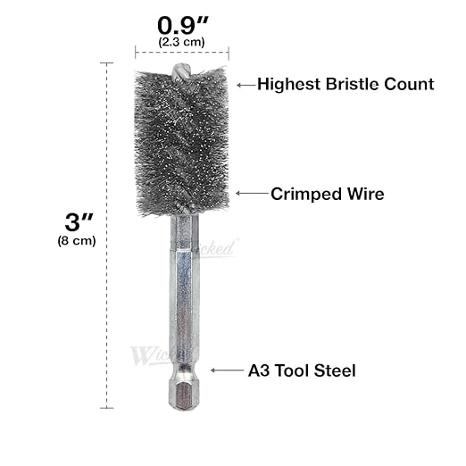 WICKED Professional ID Copper Tube Pipe Cleaner Replacement Brushes) - Image 2
