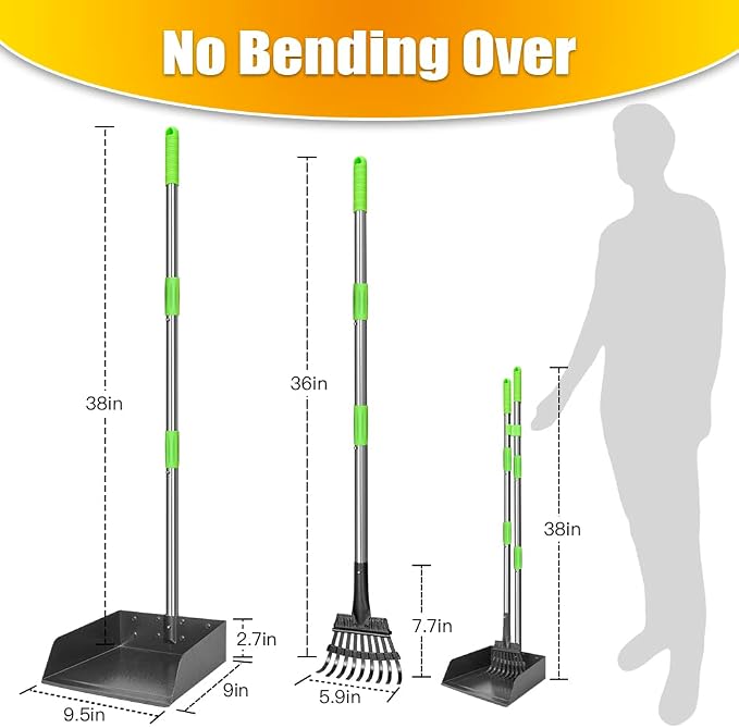 TOOGE Larger Pooper Scooper for Large Dogs, Dog Pooper Scooper Long Handle - Image 3