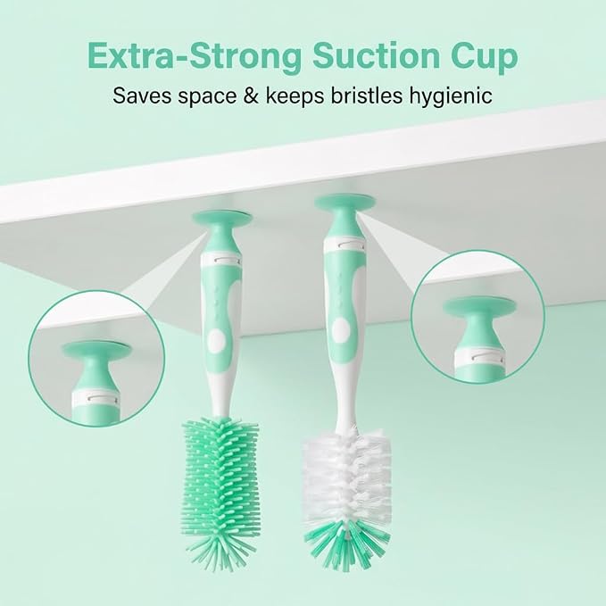 4-in-1 Baby Bottle Brush Set, Bottle Brush Cleaner, Bottle Cleaner Brush Set - Image 5
