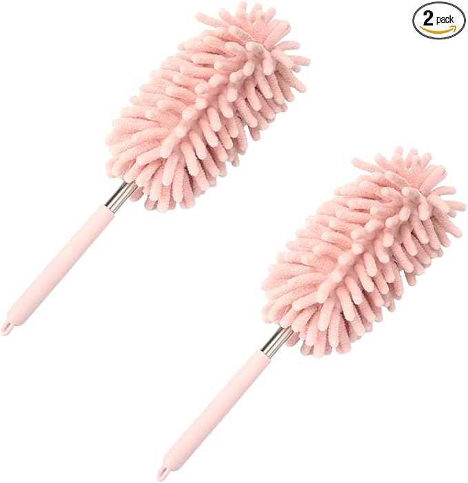 2PCS Car Interior Duster with Extension Pole – Washable Microfiber Dusters by Unknown