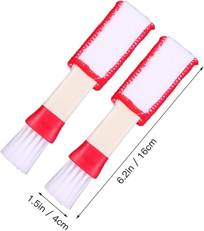 4pcs Car Air Vent Cleaning Brushes Dual-Head Dust Dusters - Image 2