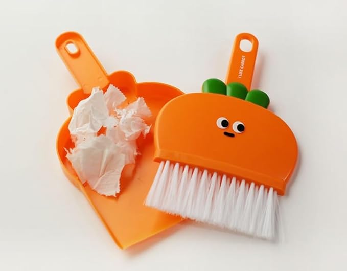 Generic Cute Carrot Mini Broom and Dustpan Set - Image 3
