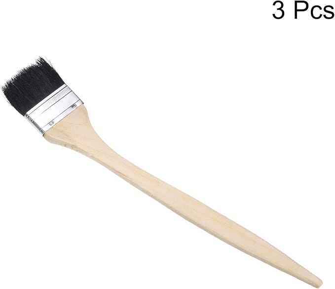 uxcell 3pcs Bent Radiator Paint Brush 2" Width Curved Wall Paint Soft Bristle - Image 3