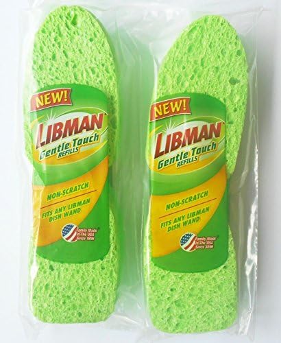 Cleaning Sponge Non-Scratch Libman Gentle-Touch Refills 2 -2-Packs Made in USA by TheLibmanCompany