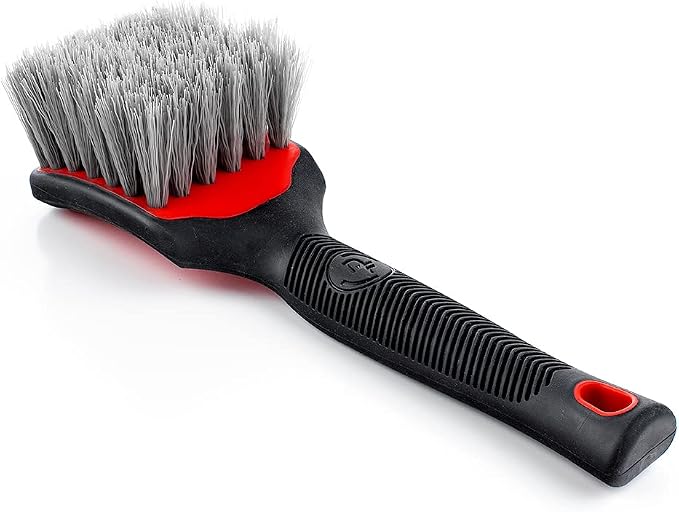 Detail Factory - ProGrip Tire Brush - Ergonomic ProGrip Handle, Stiff Synthetic by DetailFactory