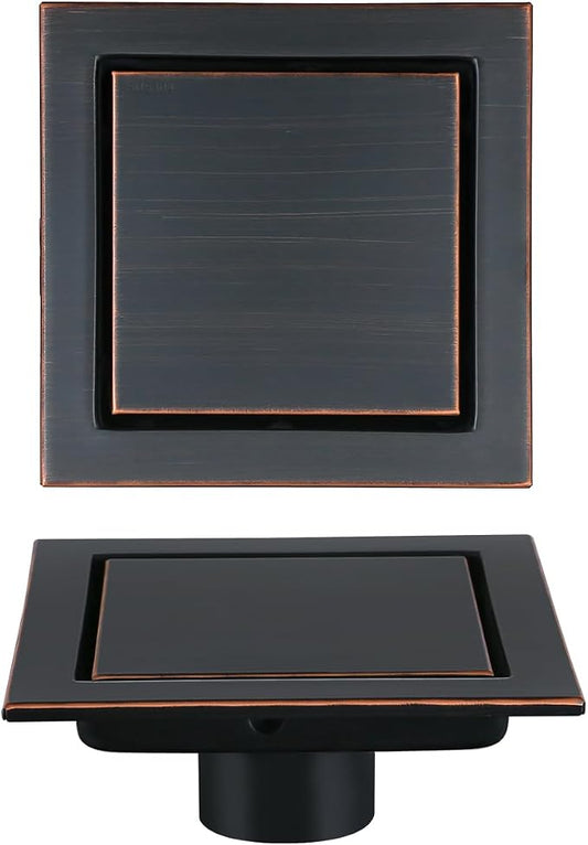 RANDOM Oil Rubbed Bronze Shower Drain Square by RANDOM