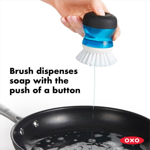 OXO Good Grips Soap Dispensing Palm Brush Storage Set - Image 2