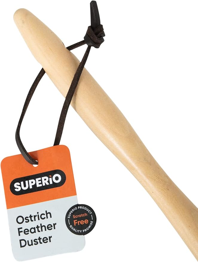 Superio Ostrich Feather Duster Fluffy Dust Remover, - Image 9