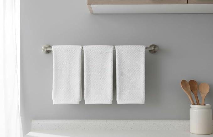 Serafina Home White Kitchen Hand Dish Towels: 100% Cotton Cloth Soft Cleaning - Image 5