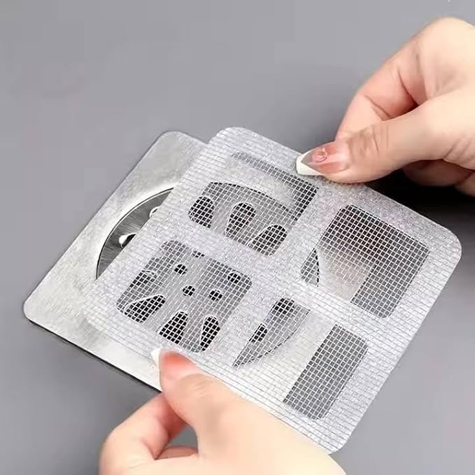25 Packs - Disposable Shower Drain Hair Catcher 3.94 Inches Square Drain Hair - Image 3