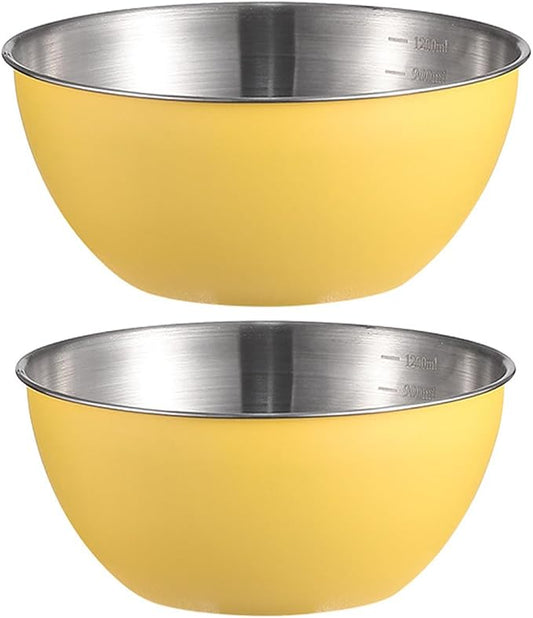 Stainless Steel Salad Bowls Set of 2, 1.27 Quart Mixing Bowls by AIYoo