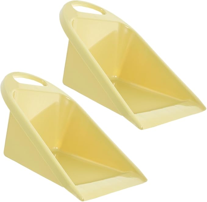 Handheld Dustpan Small Portable Dust Pan 2pcs Lime Yellow by Unknown