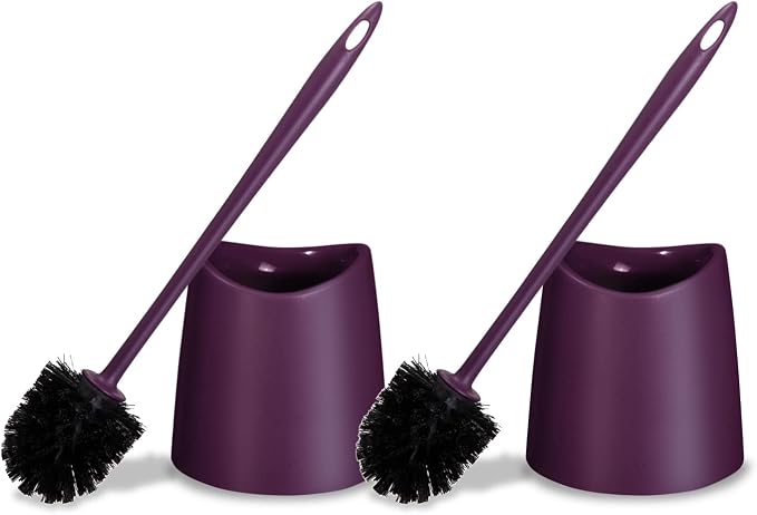 Toilet Brush Cleaner and Holder Purple 2 Pack Toilet Bowl Cleaner Brush by Superio