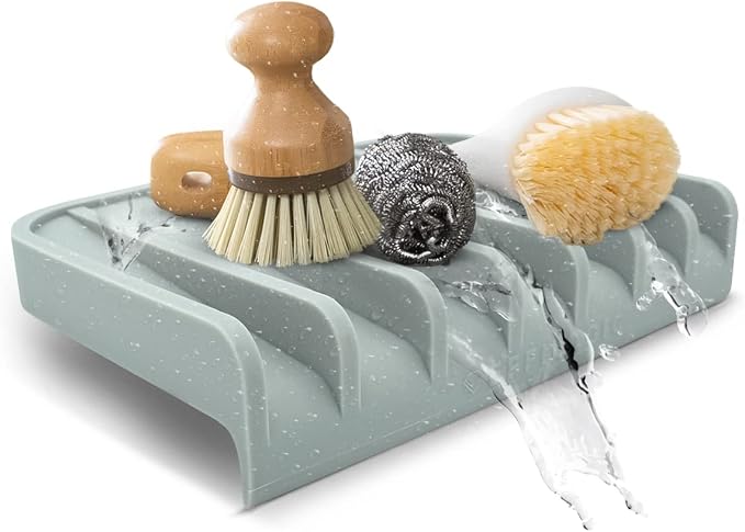 Effilogic Silicone Sponge Holder – Self-Draining Kitchen Sink Organizer by EFFILOGIC