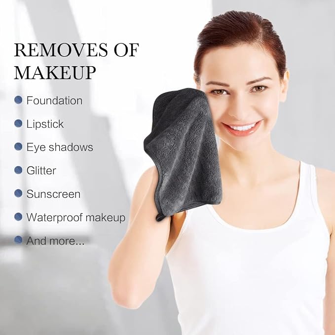 SINLAND Absorbent Coral Velvet Washcloth Ultra Soft Microfiber Face Towels 12 x - Image 2