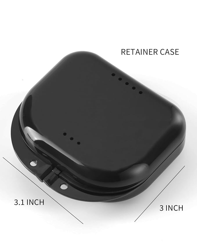 3 Pack Retainer Cleaner Case Partial Denture Cleaning Case Cup and Brush - Image 3