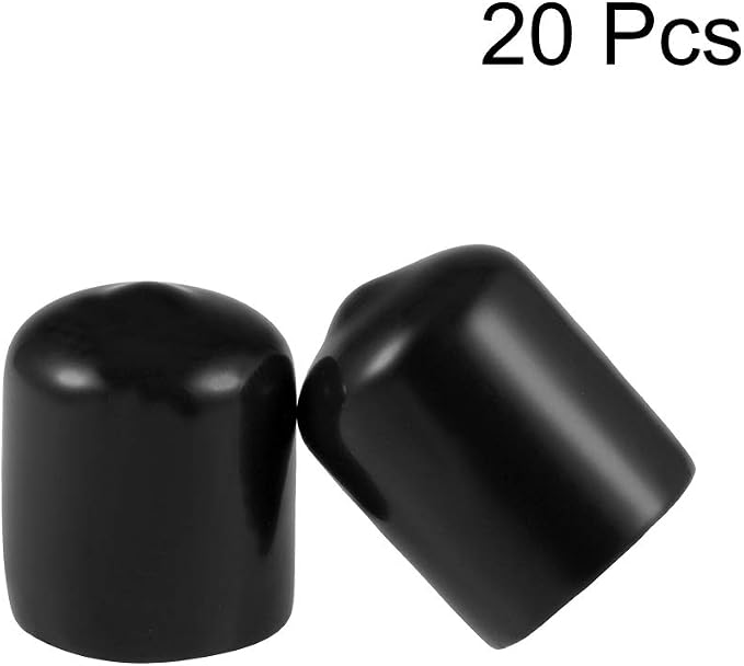uxcell 20pcs Rubber End Caps 16mm ID Vinyl Round Tube Bolt Cap Cover Thread - Image 2