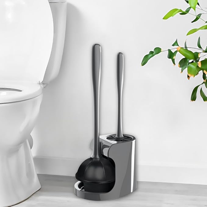 2 in 1 Toilet Brush and Plunger Set - Image 2