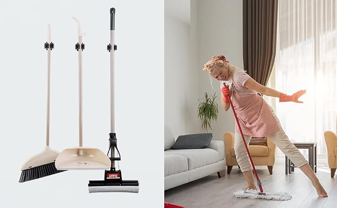 6PCS Broom and Mop Holder, Heavy Duty Garden Tool Organizer Rack Rake and - Image 6