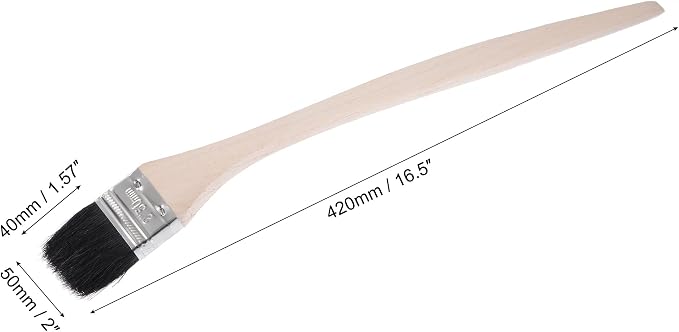 uxcell Bent Radiator Paint Brush 17" Length 2" Width Bristle - Image 2