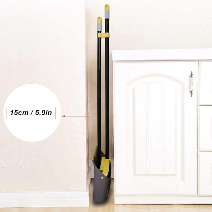 TreeLen Broom with Dustpan Combo Set, Stand up Dust Pans with Long Handle - Image 4