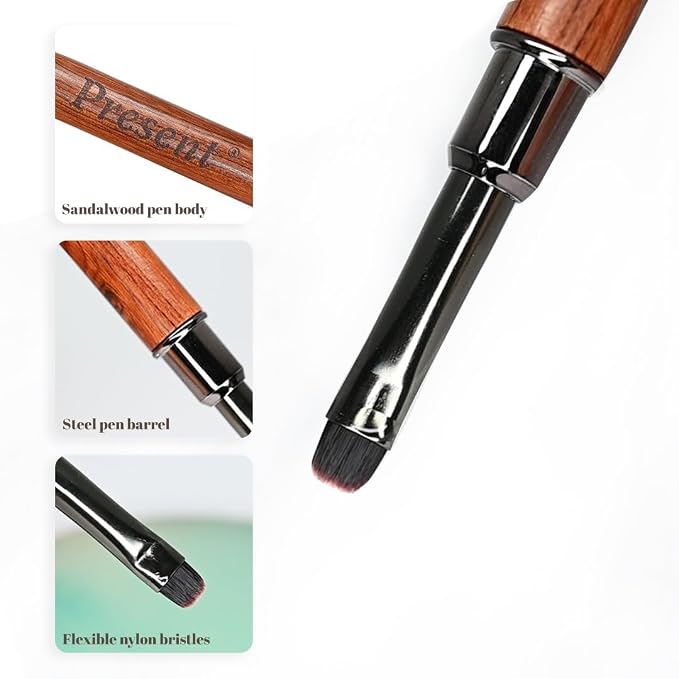 Present Gel Nail Brush, UV Gel Nail Brush, Nail Art Tips Builder Brush Pen - Image 3