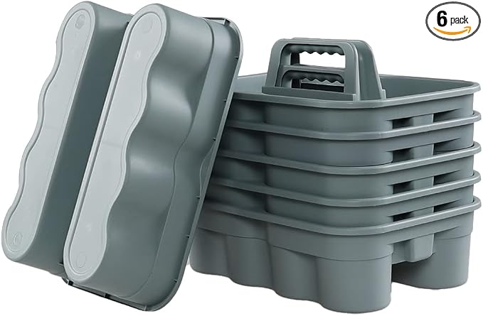 Drephia 6 Pack Cleaning Caddy, Plastic Carry Caddy by Unknown