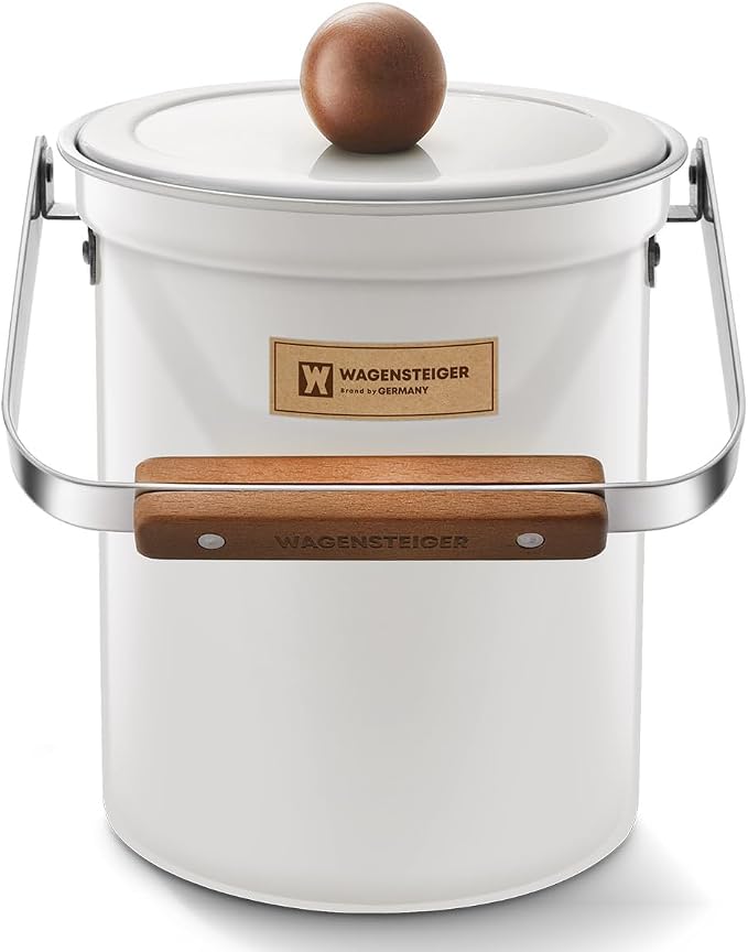 Kitchen Countertop Compost Bin 101ounces / 3Liters, Airtight Lid SUS304 by Wagensteiger