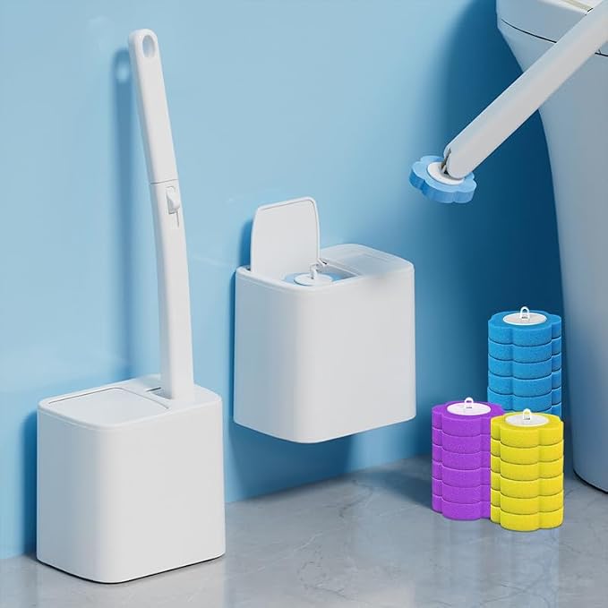 Disposable Toilet Brush: Toilet Bowl Brush and Holder Set by Ariie