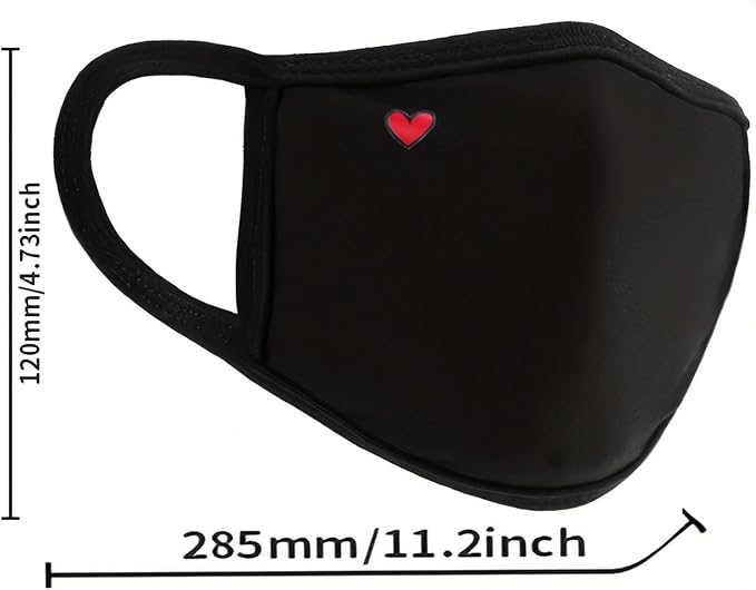 Pack 8 Black Cloth Dust Mouth Mask - Image 2