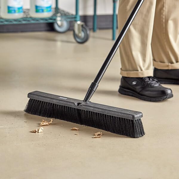 Push Broom Head, 24 Inches Wide, Soft Flagged Bristles - Image 3