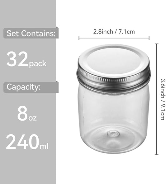 Plastic Mason Jars Reusable Storage Containers - Image 2