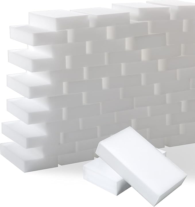 Trendbox 50 Pack Melamine Sponges Magic Cleaning Sponges in Bulk Melamine Foam by TRENDBOX