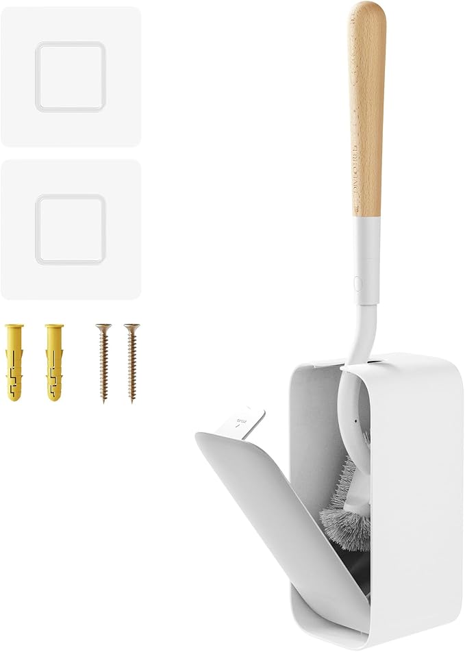 Toilet Cleaner Brush, Diveotree Toilet Brush and Holder by Unknown