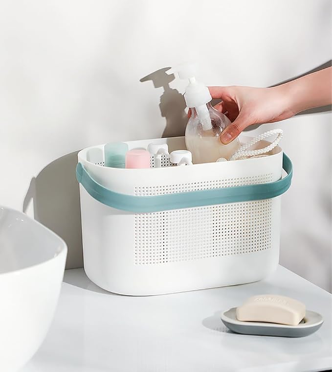 Plastic Shower Caddy with One Handle, Shower Caddy Organizer Tote Portable - Image 3