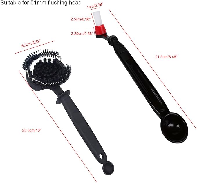 2 PCS Coffee & Espresso Machine Cleaning Brush Set, Curved Coffee Brush - Image 2