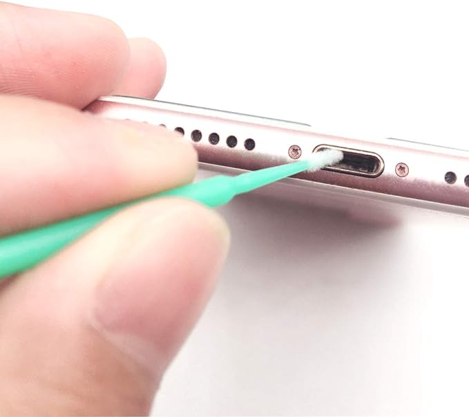 100 Pack Phone Charge Port Cleaning Tool kit, Bendable Mini Soft Round Brushes - Image 5