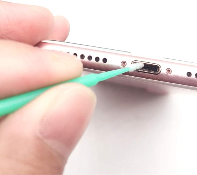 100 Pack Phone Charge Port Cleaning Tool kit, Bendable Mini Soft Round Brushes - Image 5