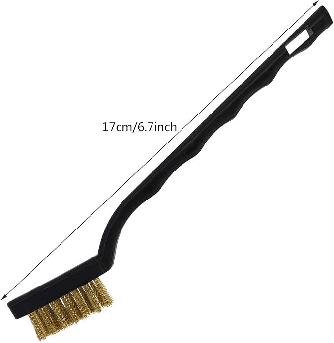 15 Pcs Mini Brass Wire Brush Set - Image 2