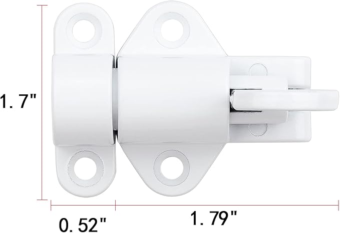 5 Packs Self-Closing Latches，White Spring Door Lock，Resilient Bolt Latch - Image 2